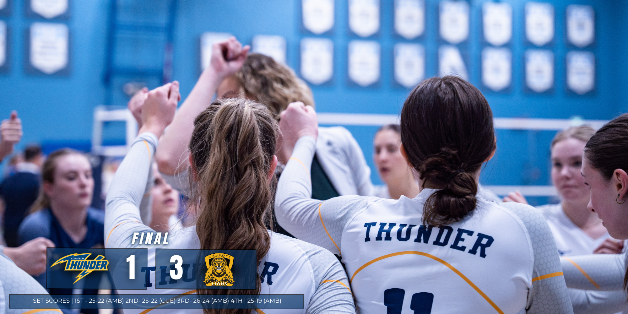 Thunder Fall to the Lions in Four Set Match