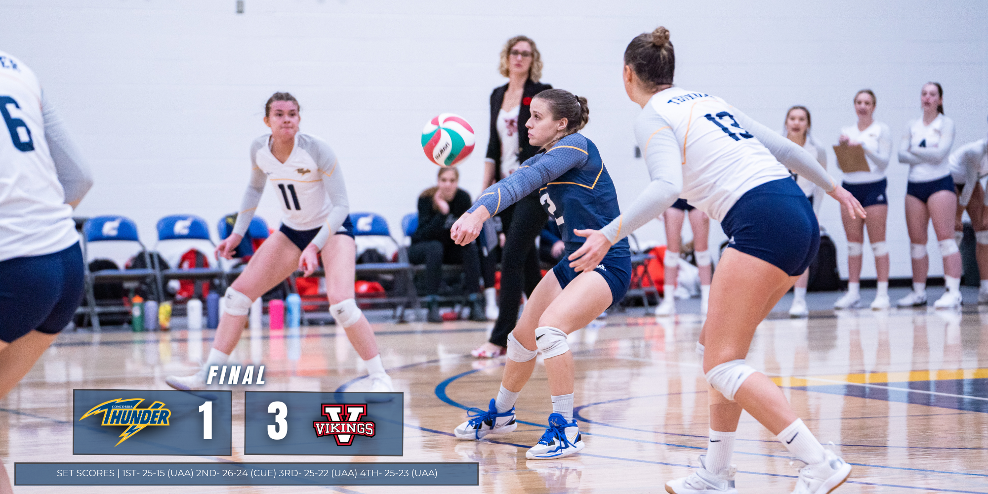 CUE Women&rsquo;s Volleyball Suffers Setback Against U of A-Augustana: 3-1 Defeat